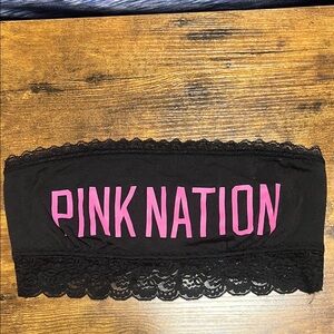 PINK Victoria's Secret Black and Pink Bandeau
